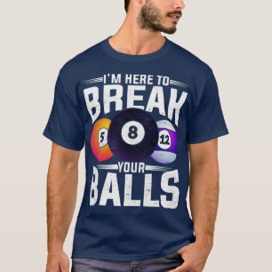 8 Ball Pool Spieler Lustig Snooker Billard T-Shirt