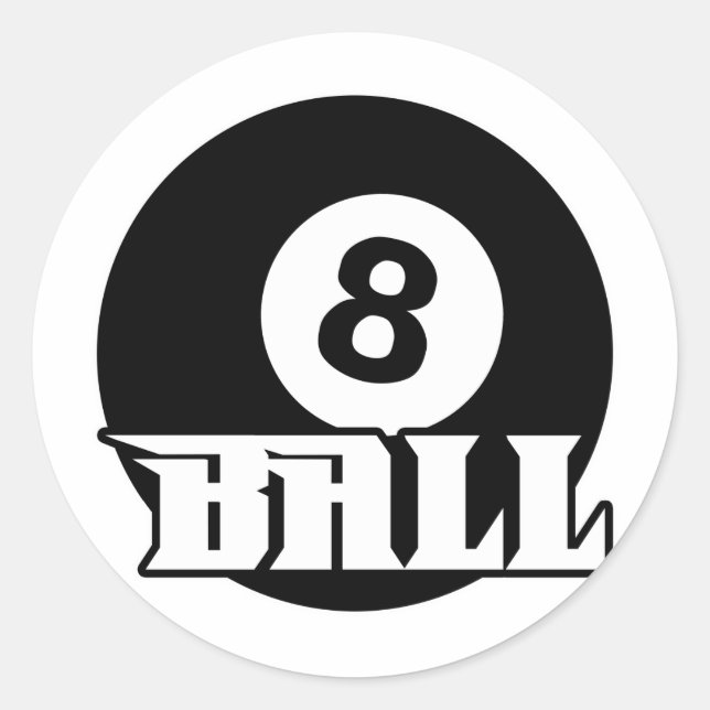 8 Ball Runder Aufkleber (Vorderseite)