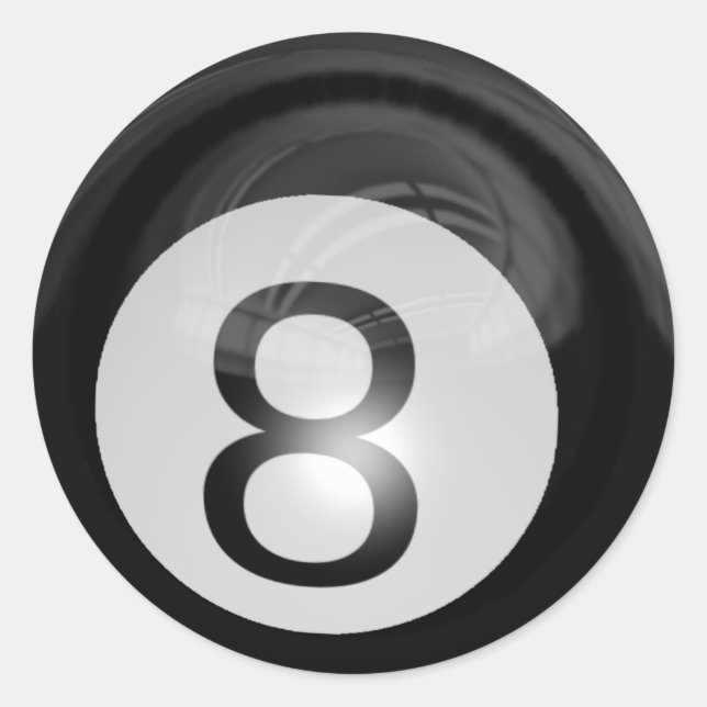 8 Ball Runder Aufkleber (Vorderseite)