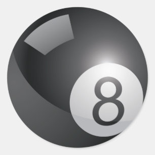8 Ball Runder Aufkleber