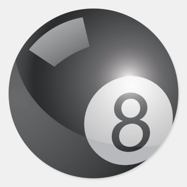 8 Ball Runder Aufkleber (Vorderseite)