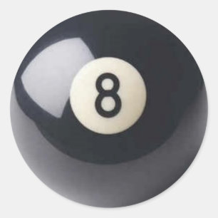 8 Ball Runder Aufkleber
