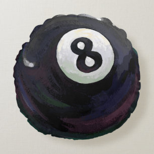 8 Ball Rundes Kissen
