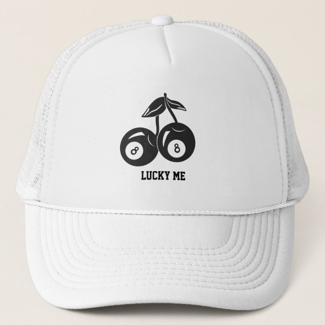 8 Ball Trucker Hat Lucky Me Cherries Truckerkappe (Vorderseite)