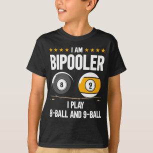 8 Ball und 9 Ball Spaß Funny Billiard T-Shirt