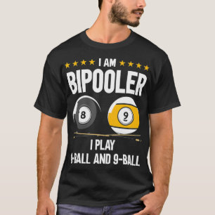 8 Ball und 9 Ball Spaß Funny Billiard T-Shirt