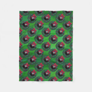 8 Ball Weihnachtskranz Fleecedecke