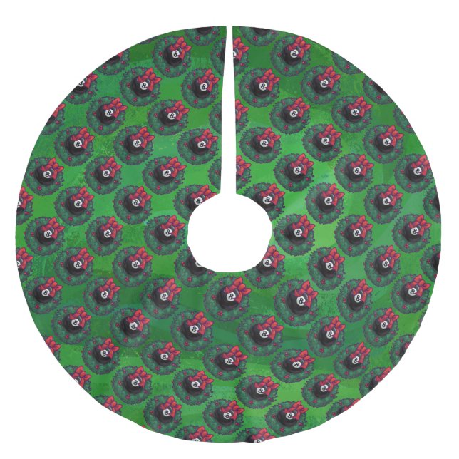 8 Ball Weihnachtskranz Polyester Weihnachtsbaumdecke (Vorderseite)