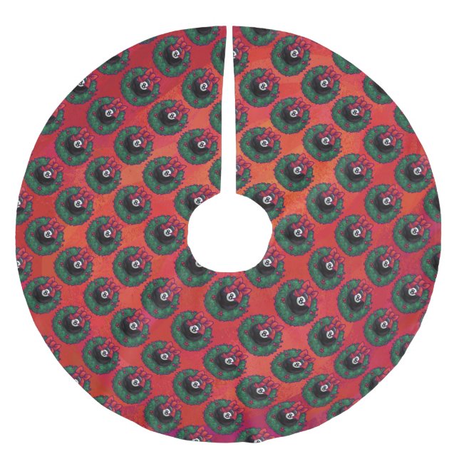 8 Ball Weihnachtskranz Polyester Weihnachtsbaumdecke (Vorderseite)