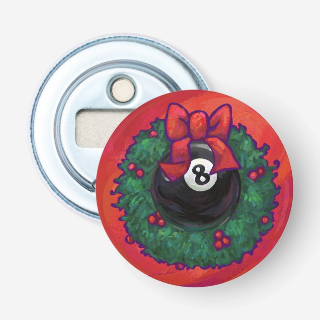 8 Ball Weihnachtsrad Red Flaschenöffner (Vorderseite)