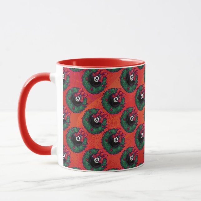 8 Ball Weihnachtsrad Red Tasse (Links)