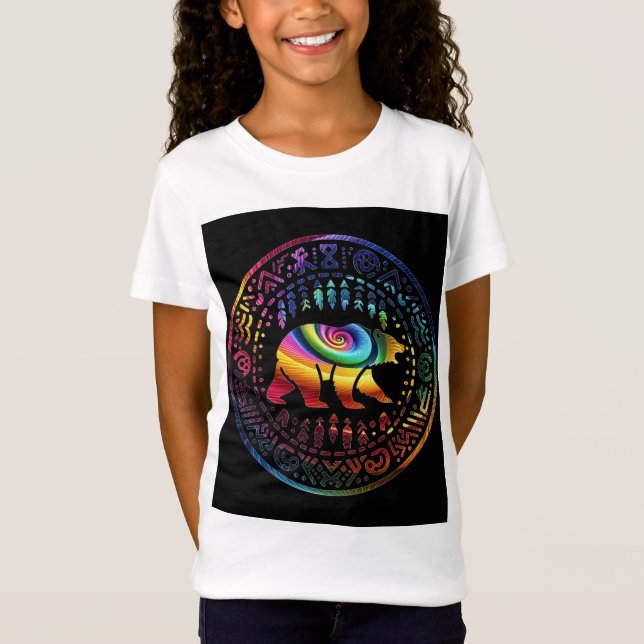 8 Bären für immer cooler Bärenwirbel T-Shirt (Vorderseite)