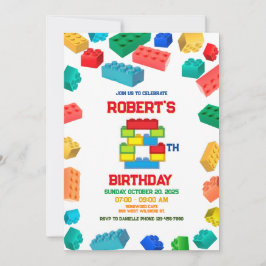 8. Baueinladung, Gebäude Blöcke Einladung