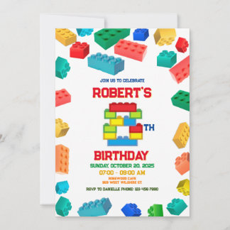 8. Baueinladung, Gebäude Blöcke Einladung