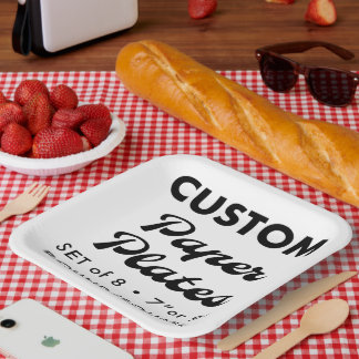 8 Benutzerdefinierte Personalisierte GRILLEN 9" Te Pappteller
