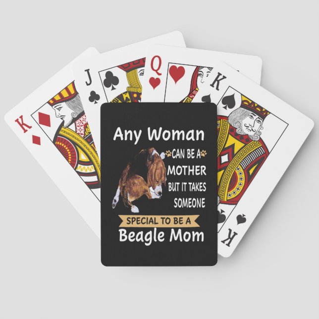 8 Besondere Mama für den Beagle Spielkarten (Rückseite)