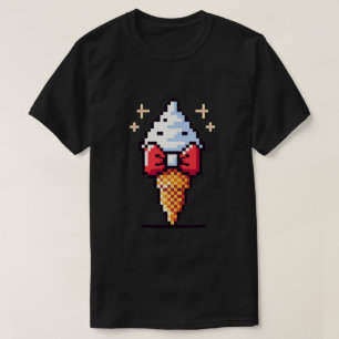 8 Bit Eiscreme Elegance: Dapper Dessert Design T-Shirt