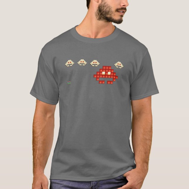 8 Bit Gamerentwurfseindringling T T-Shirt (Vorderseite)