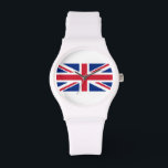 8 Bit-Gewerkschaft Pixel-Jack Armbanduhr<br><div class="desc">Gewerkschaft Pixel Jack UK Flag Vintag 8 Bit Pixel Art. Globe Trotters spezialisiert sich auf idiosynkratische Bilder aus der ganzen Welt. Hier finden Sie einzigartige Grußkarten,  Postkarten,  Poster,  Mousepads und mehr.</div>