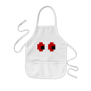 8 Bit Gruselige Rote Augen Kinderschürze