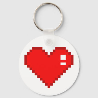 8 Bit Herz Schlüsselanhänger