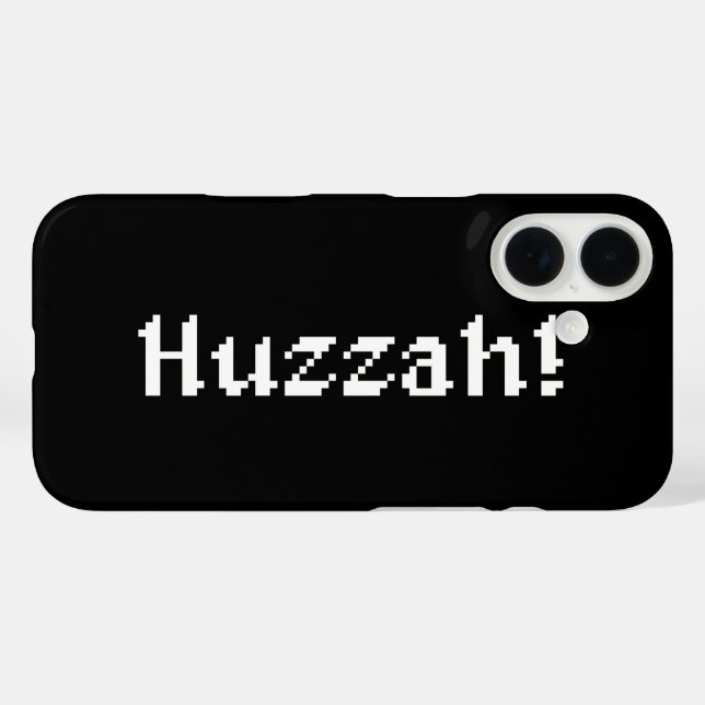 8 Bit Huzzah! iPhone 16 Hülle (Rückseite (Horizontal))