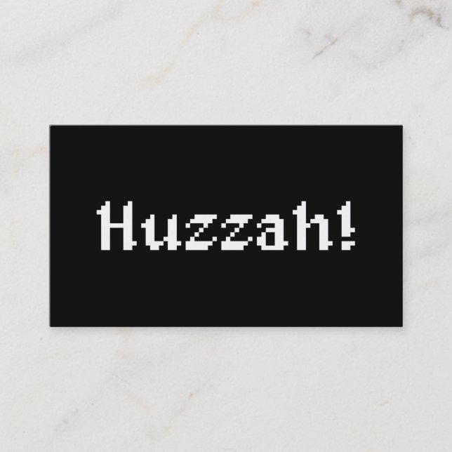 8 Bit Huzzah! Visitenkarte (Vorderseite)