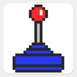 8 Bit Joystick Quadratischer Aufkleber