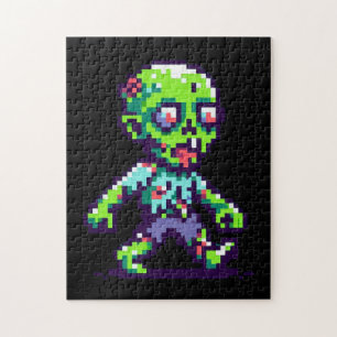 8-Bit lustiges Zombie Halloween