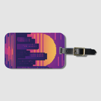 8 Bit neuntes städtisches Abzeichen Gepäckanhänger