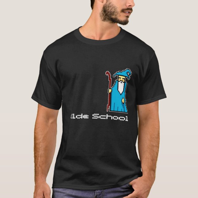 8 Bit Olde Schulzauberer-T-Shirt T-Shirt (Vorderseite)