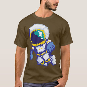 8 Bit Pixel Astronaut Space Galaxy Science Retro 8 T-Shirt