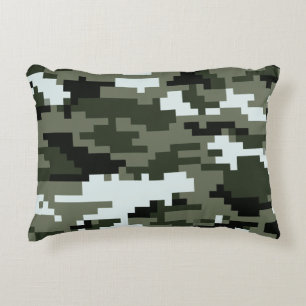 8 Bit Pixel Digital Urban Camouflage / Camouflage Dekokissen