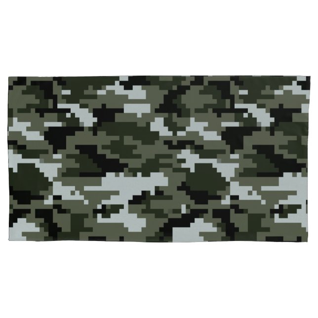 8 Bit Pixel Digital Urban Camouflage / Camouflage Kissenbezug (Vorderseite-Links)