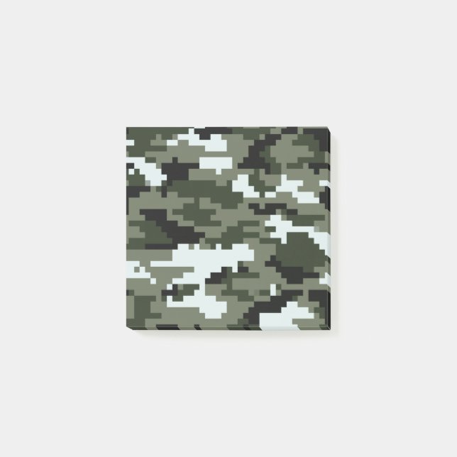 8 Bit Pixel Digital Urban Camouflage / Camouflage Post-it Klebezettel (Vorderseite)