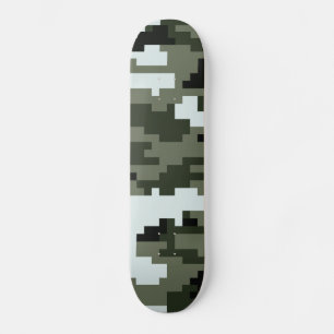 8 Bit Pixel Digital Urban Camouflage / Camouflage Skateboard