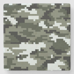 8 Bit Pixel Digital Urban Camouflage / Camouflage Steinuntersetzer