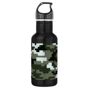 8 Bit Pixel Digital Urban Camouflage / Camouflage Trinkflasche