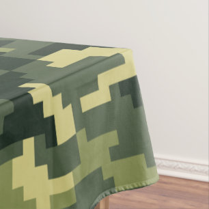 8 Bit-Pixel-Digital-Waldtarnung/-Camouflage Tischdecke