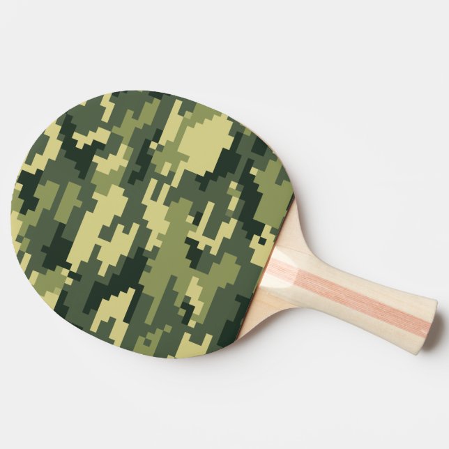 8 Bit-Pixel-Digital-Waldtarnung/-Camouflage Tischtennis Schläger (Seitenansicht)