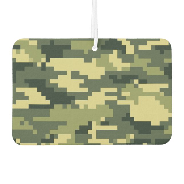8 Bit Pixel Digital Woodland Camouflage / Camoufla Autolufterfrischer (Vorderseite)