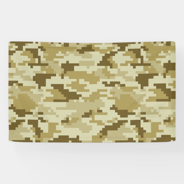 8 Bit-Pixel-Digital-Wüsten-Tarnung/Camouflage Banner (Horizontal)