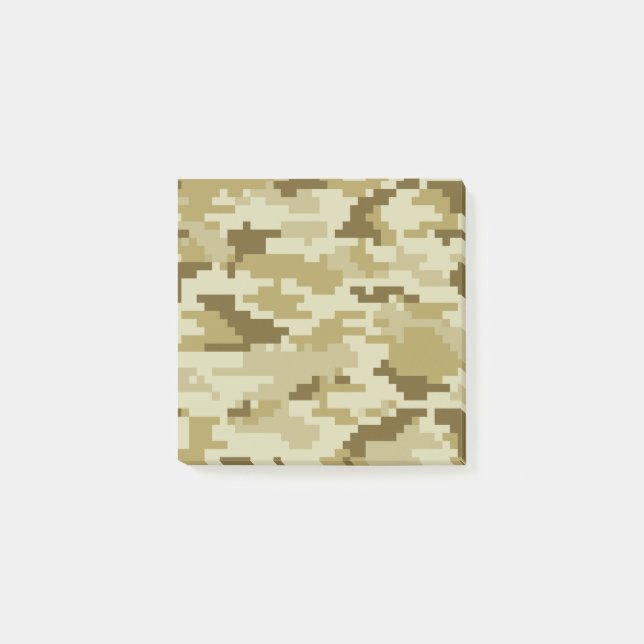 8 Bit-Pixel-Digital-Wüsten-Tarnung/Camouflage Post-it Klebezettel (Vorderseite)