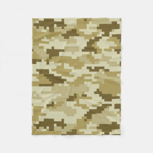8 Bit Pixel digitale Wüste Camouflage / Camouflage Fleecedecke