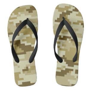 8 Bit Pixel digitale Wüste Camouflage / Camouflage Flip Flops