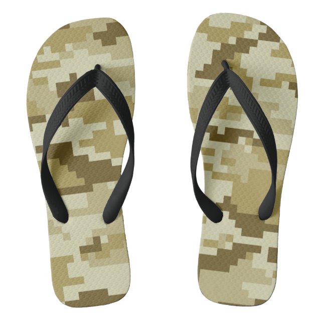 8 Bit Pixel digitale Wüste Camouflage / Camouflage Flip Flops (Fußbett)