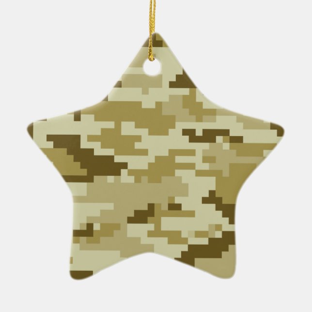 8 Bit Pixel digitale Wüste Camouflage / Camouflage Keramikornament (Vorne)