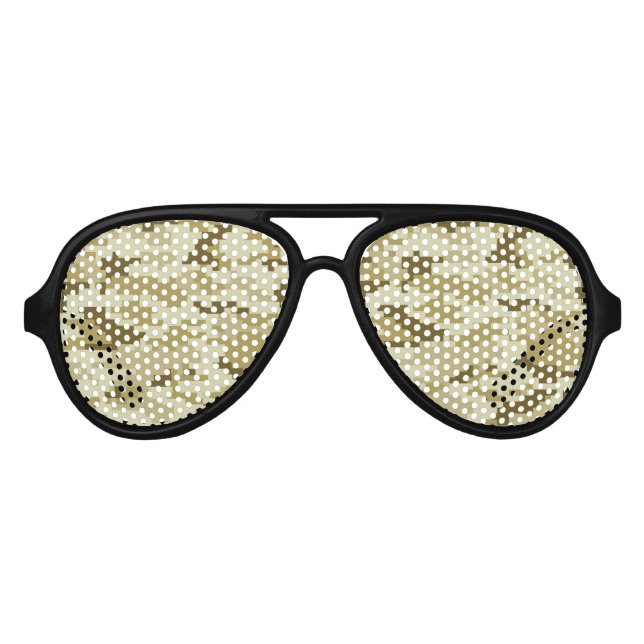 8 Bit Pixel digitale Wüste Camouflage / Camouflage Sonnenbrille (Vorderseite)