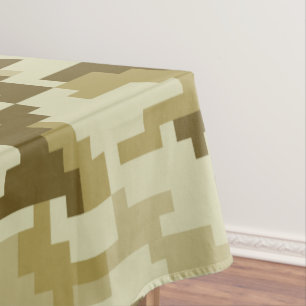 8 Bit Pixel digitale Wüste Camouflage / Camouflage Tischdecke