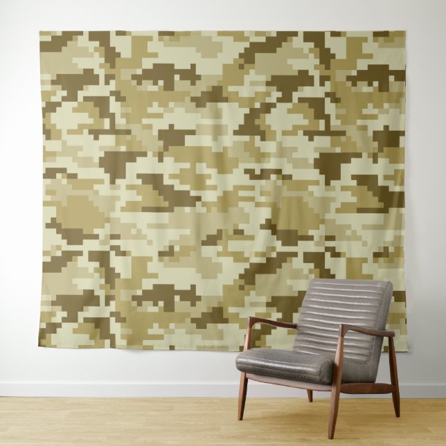 8 Bit Pixel digitale Wüste Camouflage / Camouflage Wandteppich (Beispiel (Horizontal))